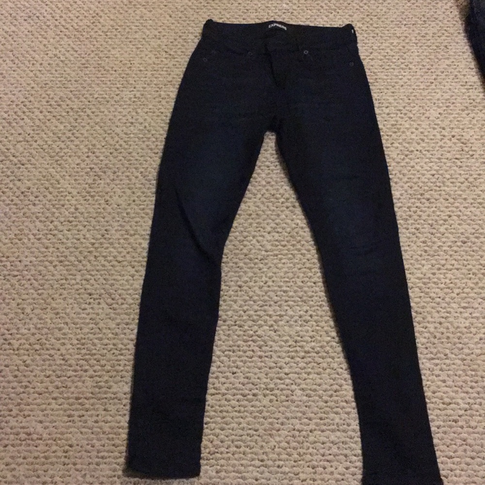 Express jeans skinny dark wash  size 2 mid rise